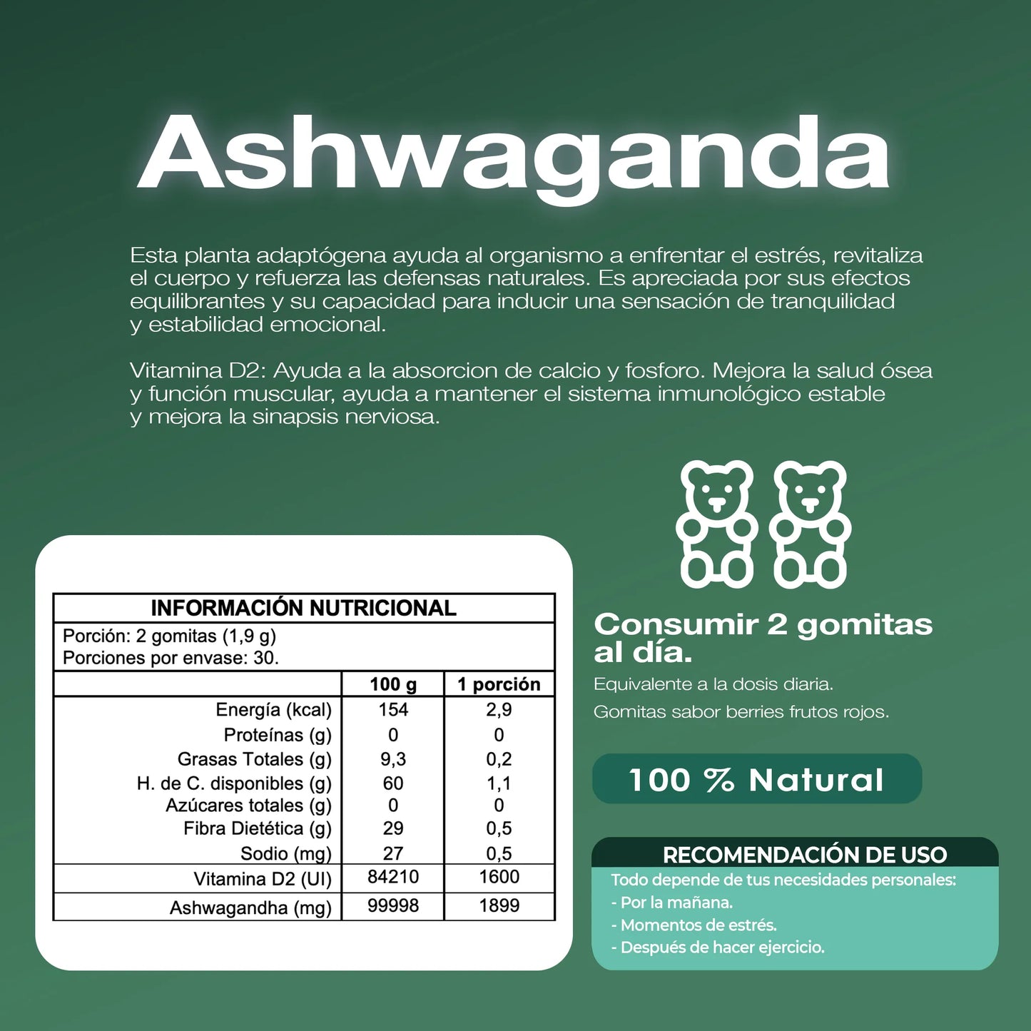 Gomitas Ashwagandha 60 Un
