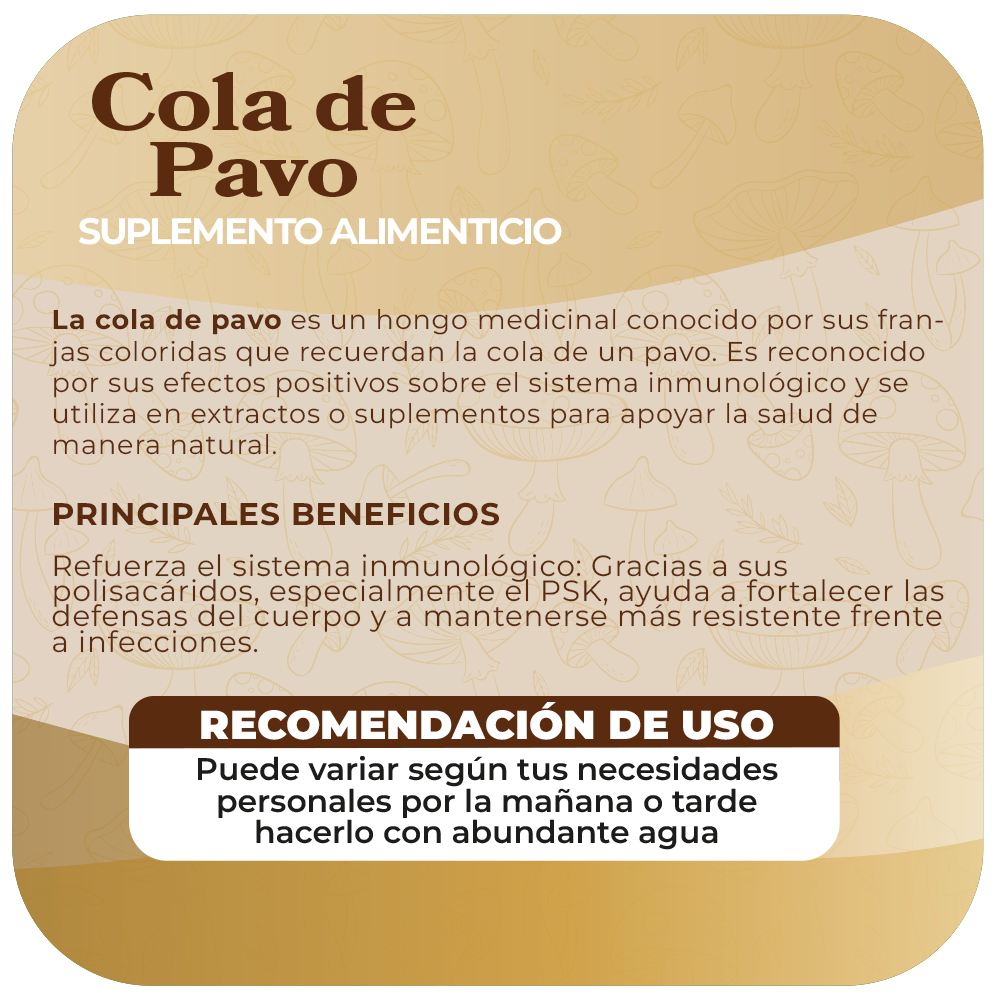Cola de Pavo 500mg 90 Cápsulas