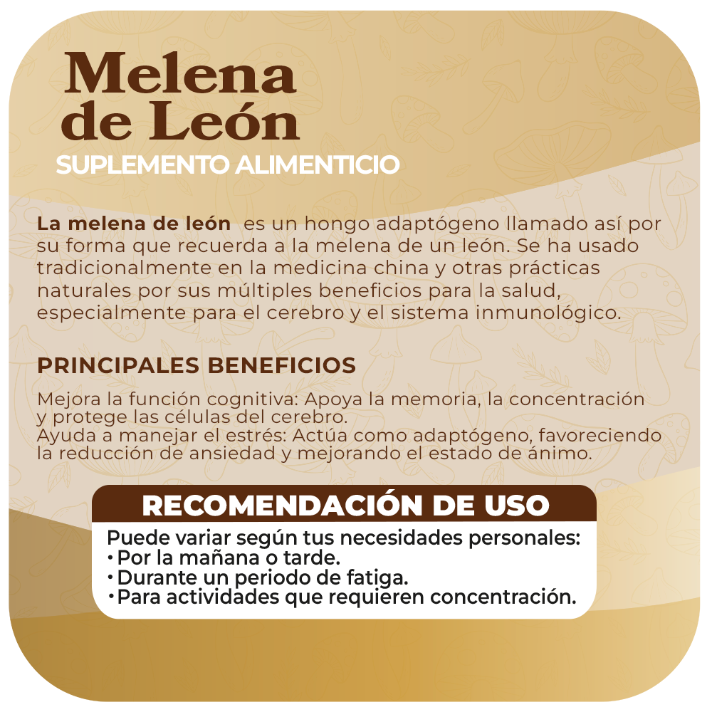 Melena de León 500mg 90 Cápsulas