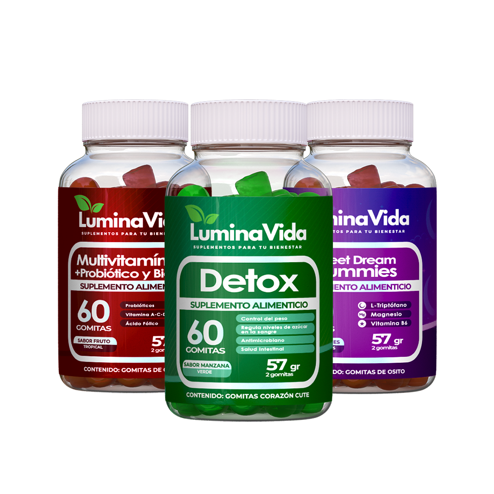 Pack Rutina Diaria | Multivitamínico + Biotina + Probiótico + Detox + Sweet Dreams