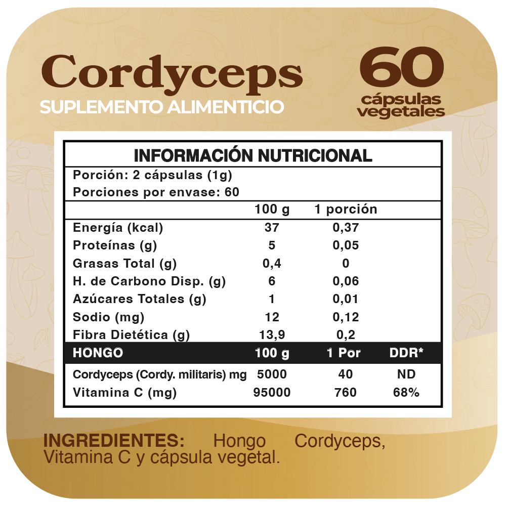 Cordyceps 500mg 60 Cápsulas