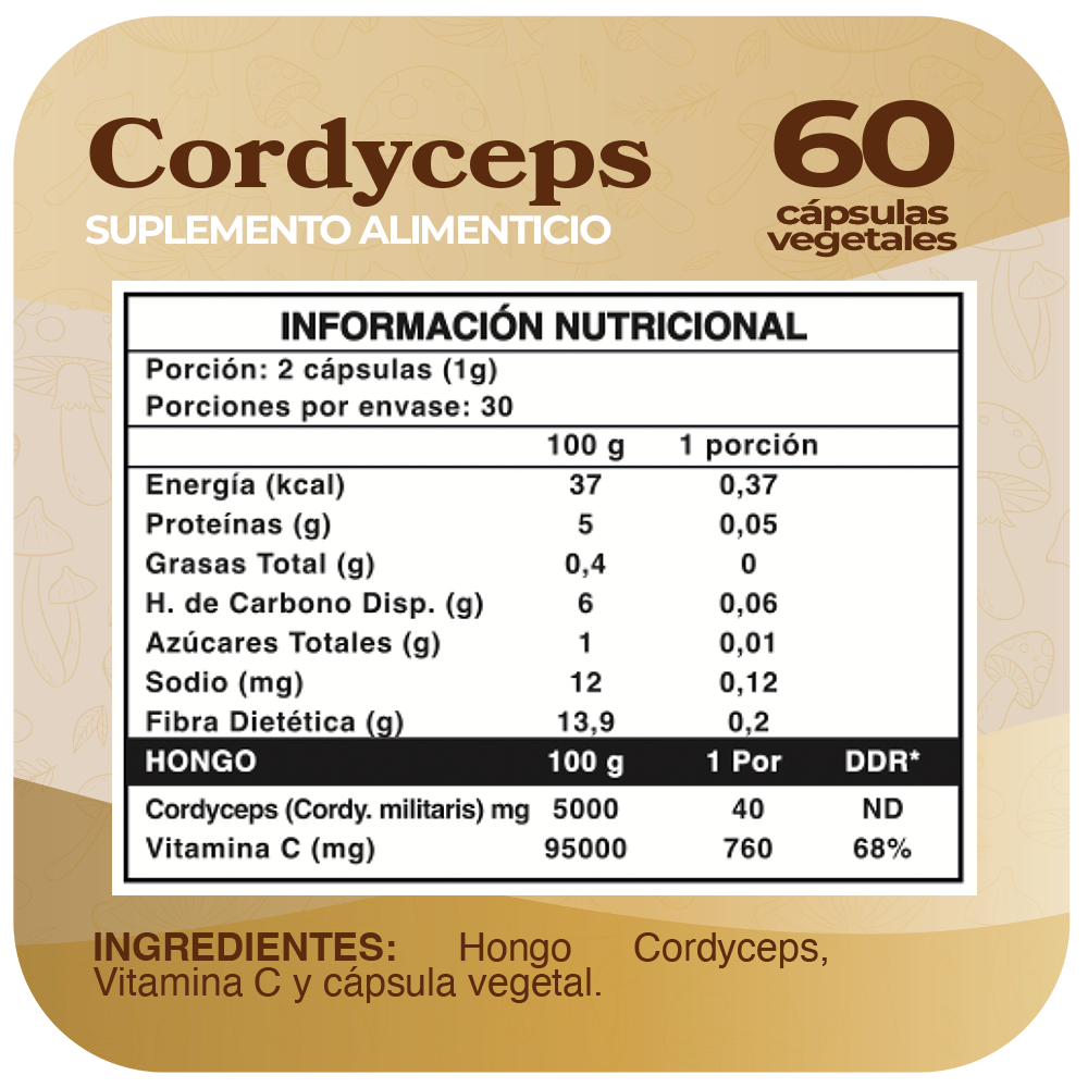 Cordyceps 500mg 60 Cápsulas