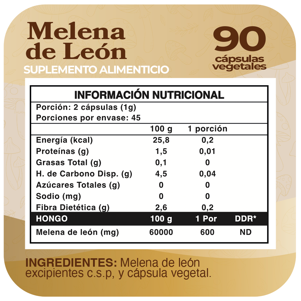 Melena de León 500mg 90 Cápsulas
