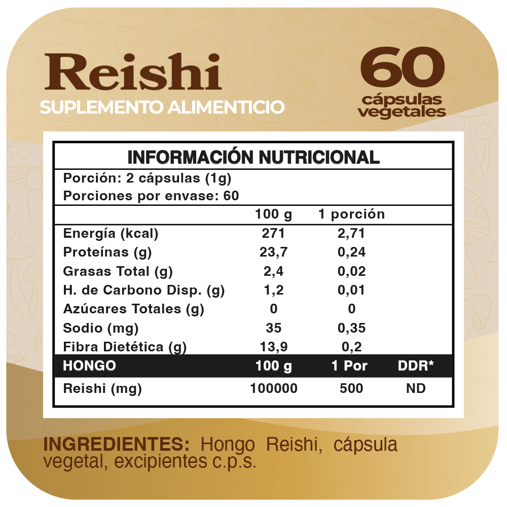 Reishi 500mg 60 Cápsulas