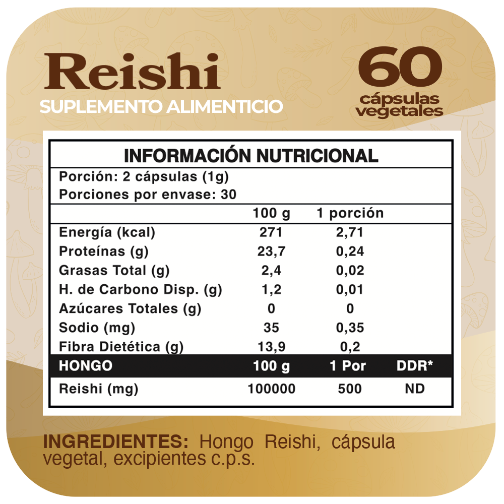 Reishi 500mg 60 Cápsulas