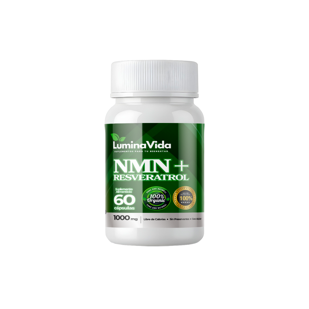 NMN + Resveratrol 1000 mg 60 cápsulas