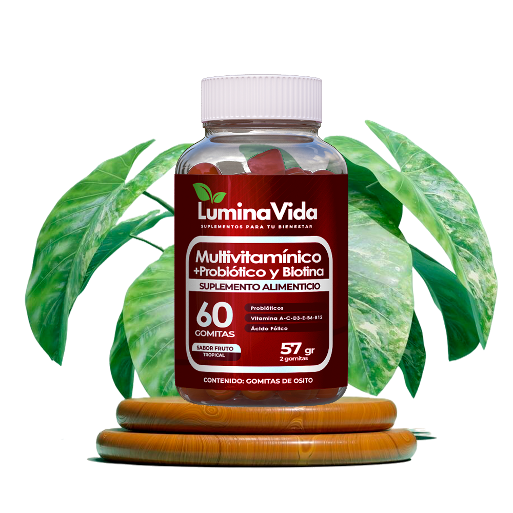 Gomitas Multivitamínico + Probióticos y Biotina 60 Un