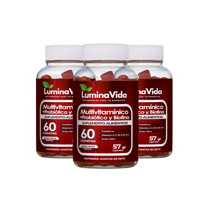 Pack Multivitamínico + Biotina + Probióticos