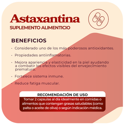 Astaxantina 8 mg 60 cápsula Blanda