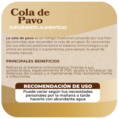 Cola de Pavo 500mg 90 Cápsulas
