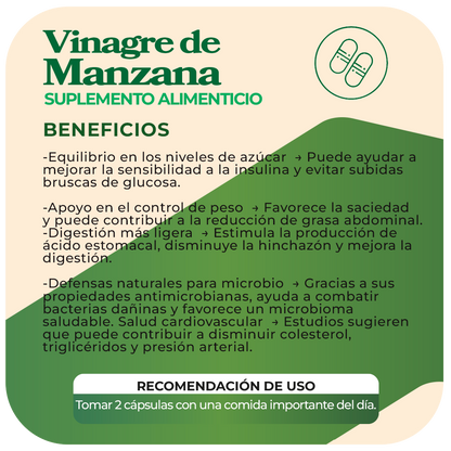 Vinagre de Manzana 500mg 90 Cápsulas