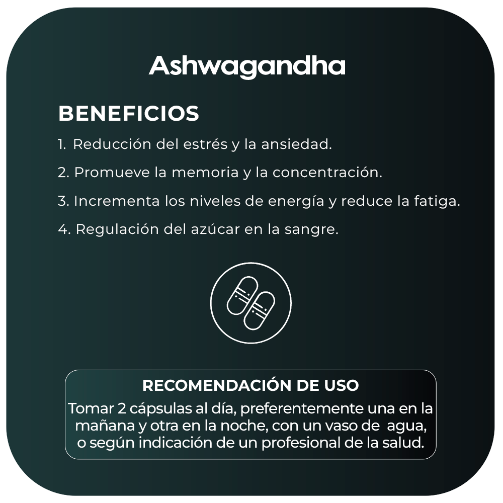 Ashwagandha 500mg 60 cápsulas
