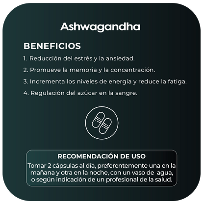 Ashwagandha 500mg 60 cápsulas