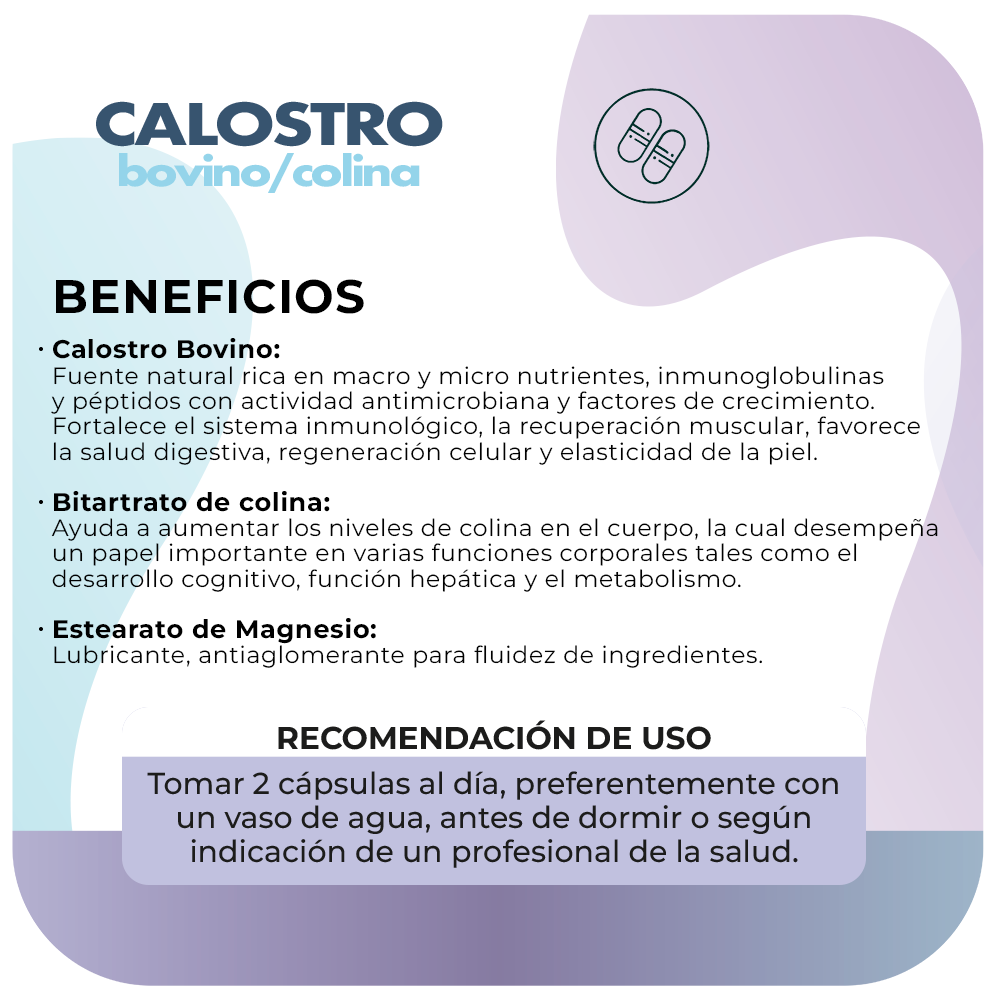 Calostro Bovino con Colina 500mg
