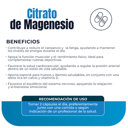 Citrato de Magnesio 500mg