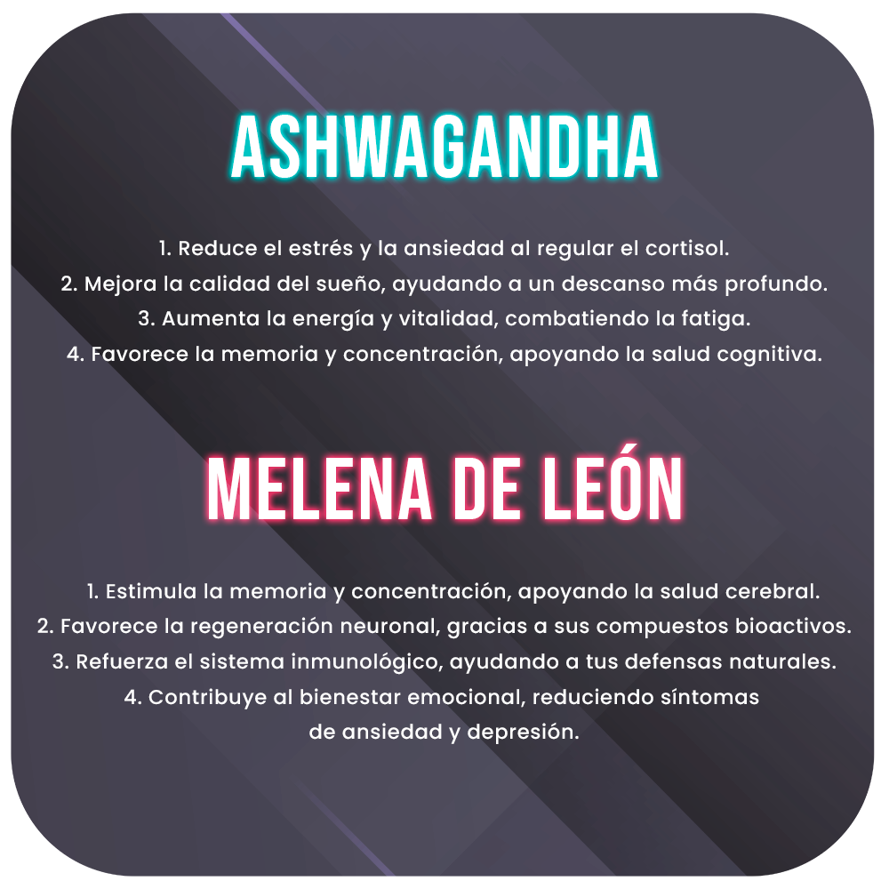 Pack Salud Mental - Ashwagandha en cápsula + Gomita en Melena de León
