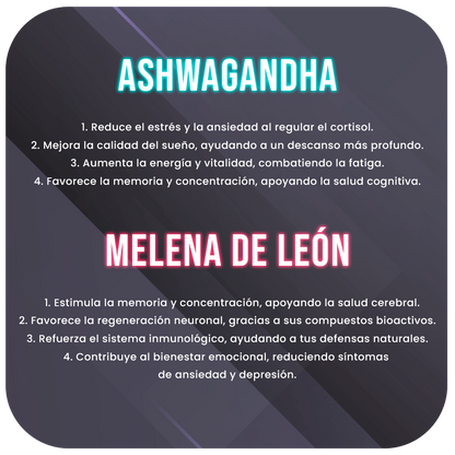 Pack Salud Mental - Ashwagandha en cápsula + Gomita en Melena de León