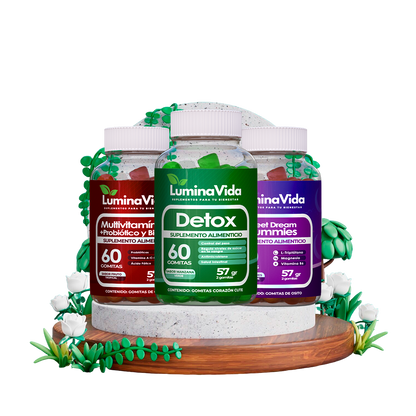 Pack Rutina Diaria | Multivitamínico + Biotina + Probiótico + Detox + Sweet Dreams