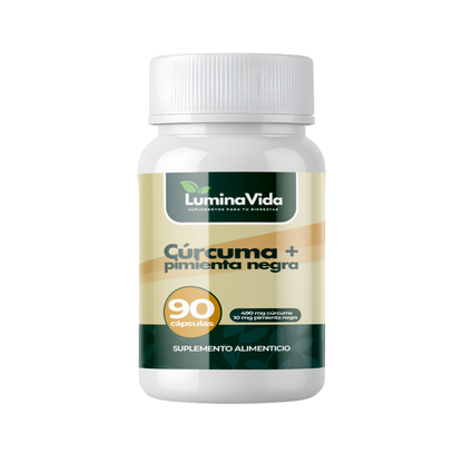 Cúrcuma + Pimienta Negra 500mg 90 cápsulas