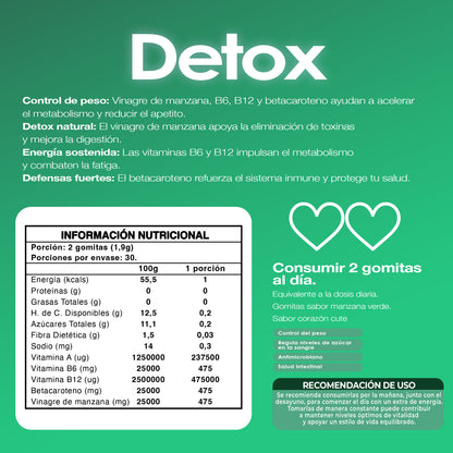 Gomitas Detox Vinagre de Manzana 60 Un