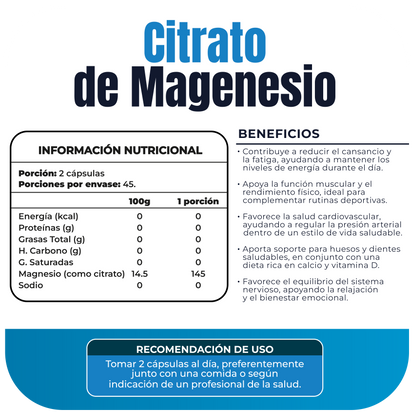 Citrato de Magnesio 500mg