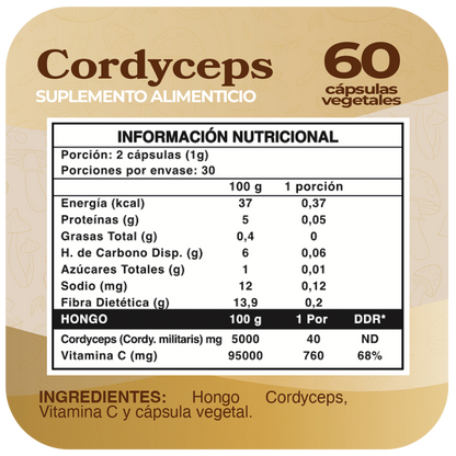 Cordyceps 500mg 60 Cápsulas