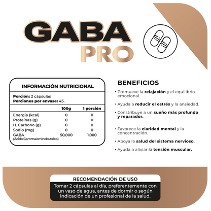 GABA 500 mg 90 cápsulas