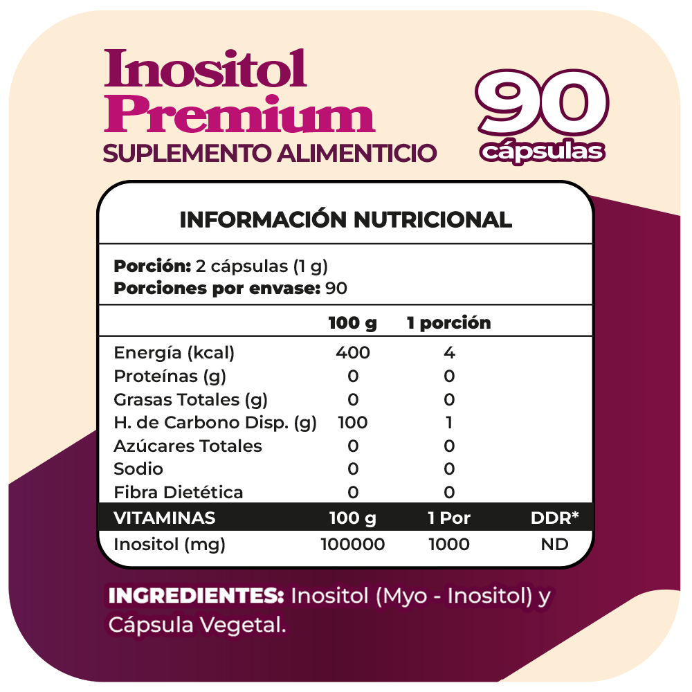 Inositol Premium 1000mg 90 Cápsulas