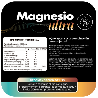 Magnesio ultra 90 cápsulas
