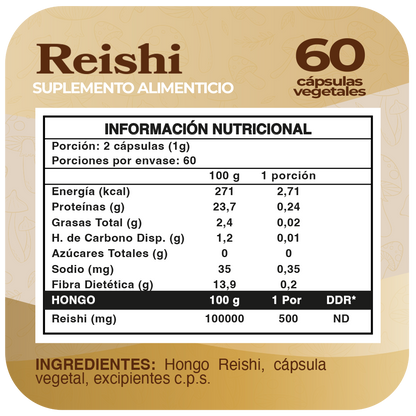 Reishi 500mg 60 Cápsulas