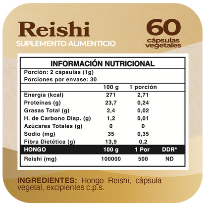 Reishi 500mg 60 Cápsulas