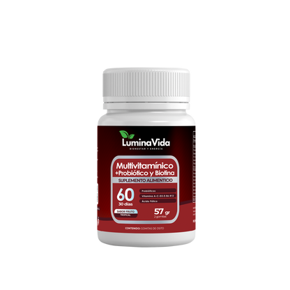Gomitas Multivitamínico + Probióticos y Biotina 60 Un