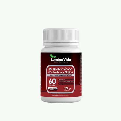 Gomitas Multivitamínico + Probióticos y Biotina 60 Un