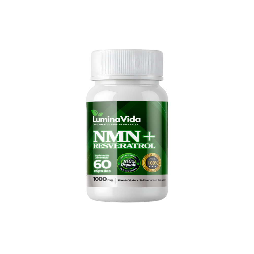 NMN + Resveratrol 1000 mg 60 cápsulas