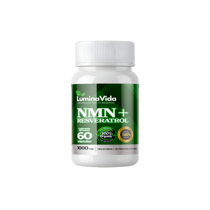 NMN + Resveratrol 1000 mg 60 cápsulas