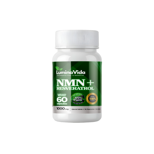 NMN + Resveratrol 1000 mg 60 cápsulas