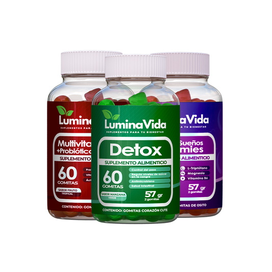 Pack Rutina Diaria | Multivitamínico + Biotina + Probiótico + Detox + Dulces Sueños