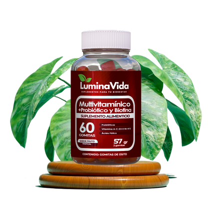 Gomitas Multivitamínico + Probióticos y Biotina 60 Un